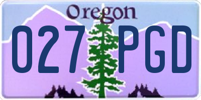OR license plate 027PGD