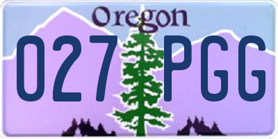 OR license plate 027PGG