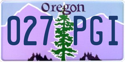 OR license plate 027PGI