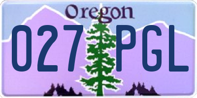 OR license plate 027PGL
