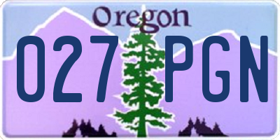 OR license plate 027PGN