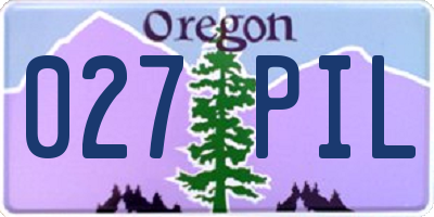 OR license plate 027PIL
