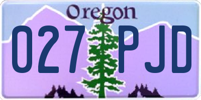 OR license plate 027PJD