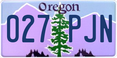 OR license plate 027PJN