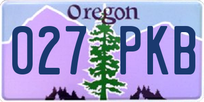 OR license plate 027PKB