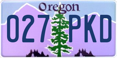 OR license plate 027PKD