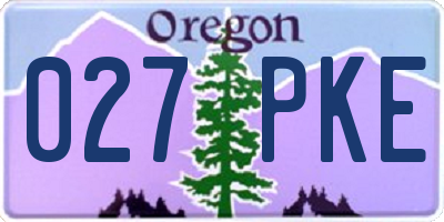 OR license plate 027PKE