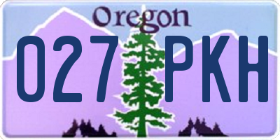 OR license plate 027PKH