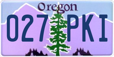 OR license plate 027PKI