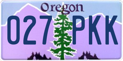 OR license plate 027PKK