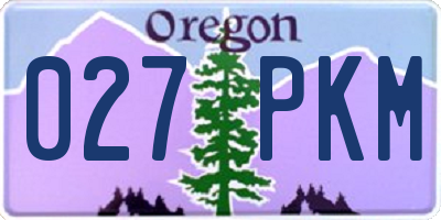 OR license plate 027PKM