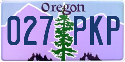 OR license plate 027PKP
