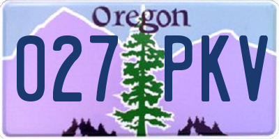 OR license plate 027PKV