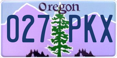 OR license plate 027PKX