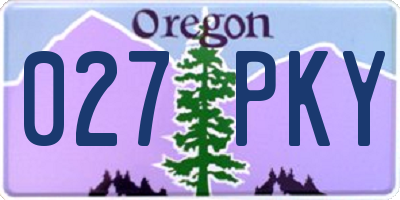 OR license plate 027PKY