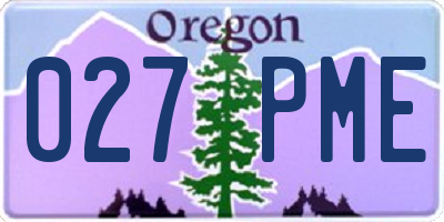 OR license plate 027PME