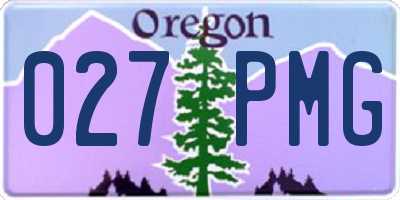 OR license plate 027PMG