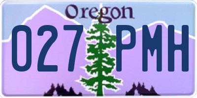 OR license plate 027PMH