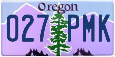 OR license plate 027PMK