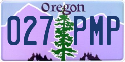 OR license plate 027PMP