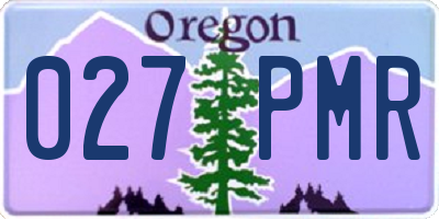 OR license plate 027PMR