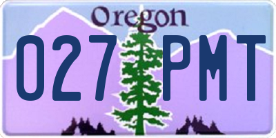 OR license plate 027PMT