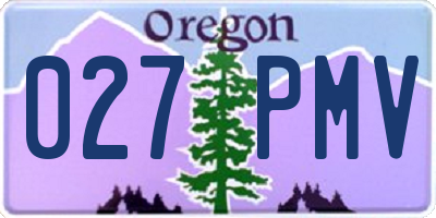 OR license plate 027PMV