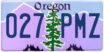 OR license plate 027PMZ