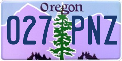 OR license plate 027PNZ