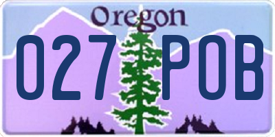 OR license plate 027POB