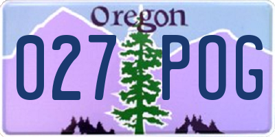 OR license plate 027POG