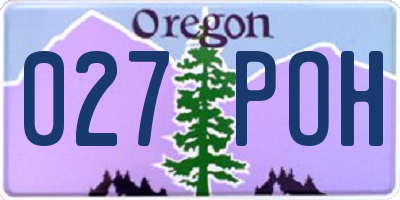 OR license plate 027POH