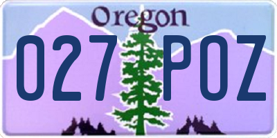 OR license plate 027POZ