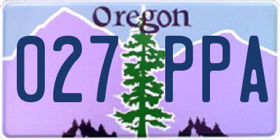 OR license plate 027PPA
