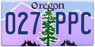 OR license plate 027PPC