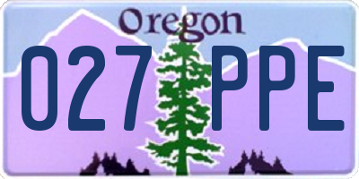 OR license plate 027PPE