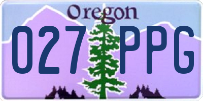 OR license plate 027PPG