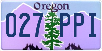 OR license plate 027PPI