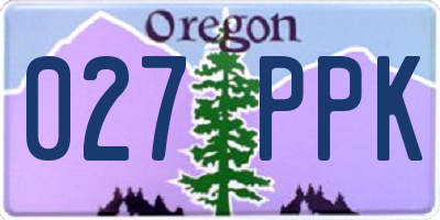 OR license plate 027PPK