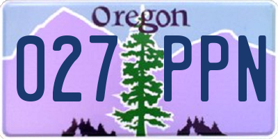 OR license plate 027PPN