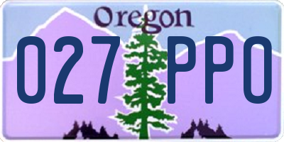 OR license plate 027PPO