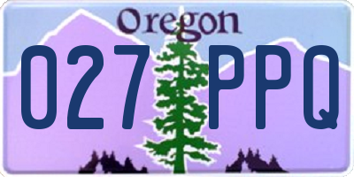 OR license plate 027PPQ