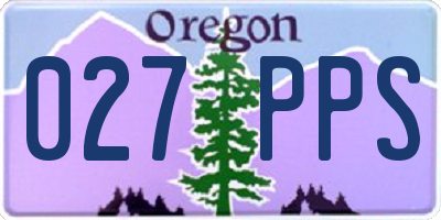 OR license plate 027PPS