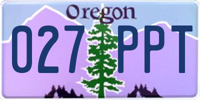 OR license plate 027PPT