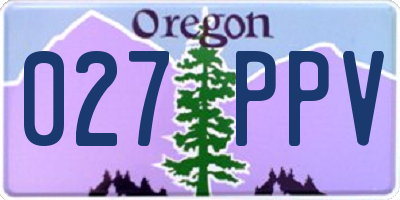 OR license plate 027PPV