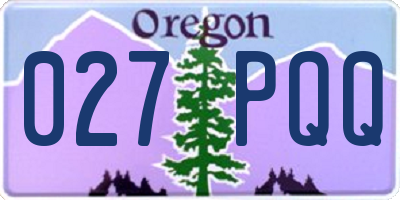OR license plate 027PQQ
