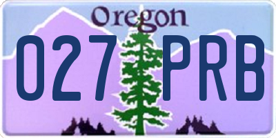 OR license plate 027PRB