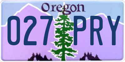 OR license plate 027PRY