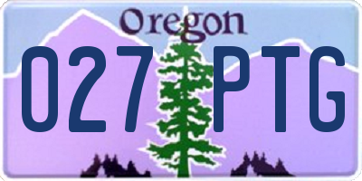 OR license plate 027PTG