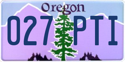 OR license plate 027PTI